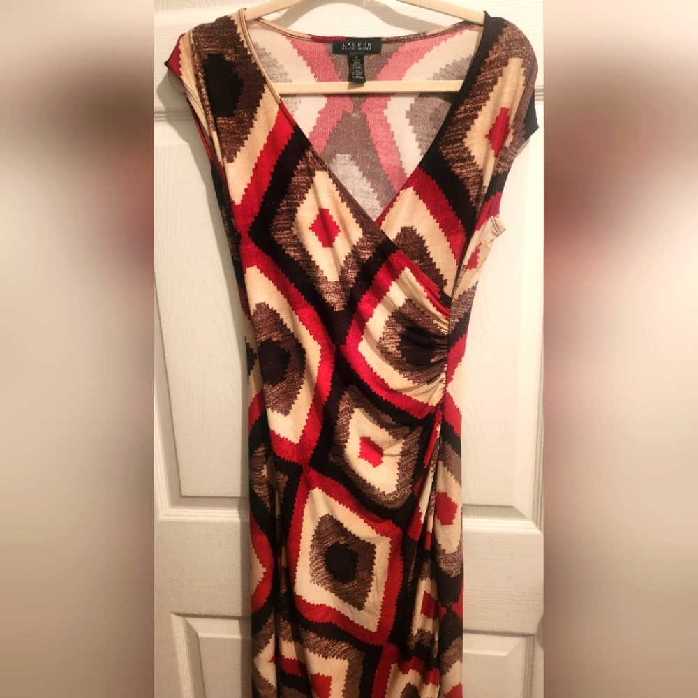 Ralph Lauren Ikat Pattern Eyecatching Sheath